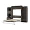 Bestar Orion 124W Queen Murphy Bed with Shelving and Fold-Out Desk (125W), Bark Gray & Graphite 116876-000047 - alternate 4